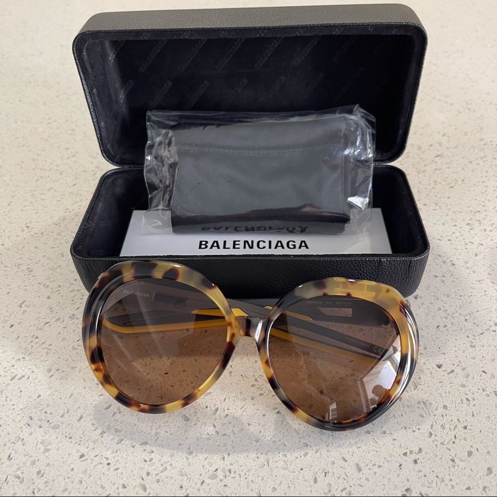 NEW BALENCIAGA 19SS Hybrid-Butterfly shape Women sunglasses Animal Print - Picture 5 of 6